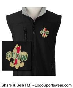 Troop 1 Stow soft shell vest Design Zoom